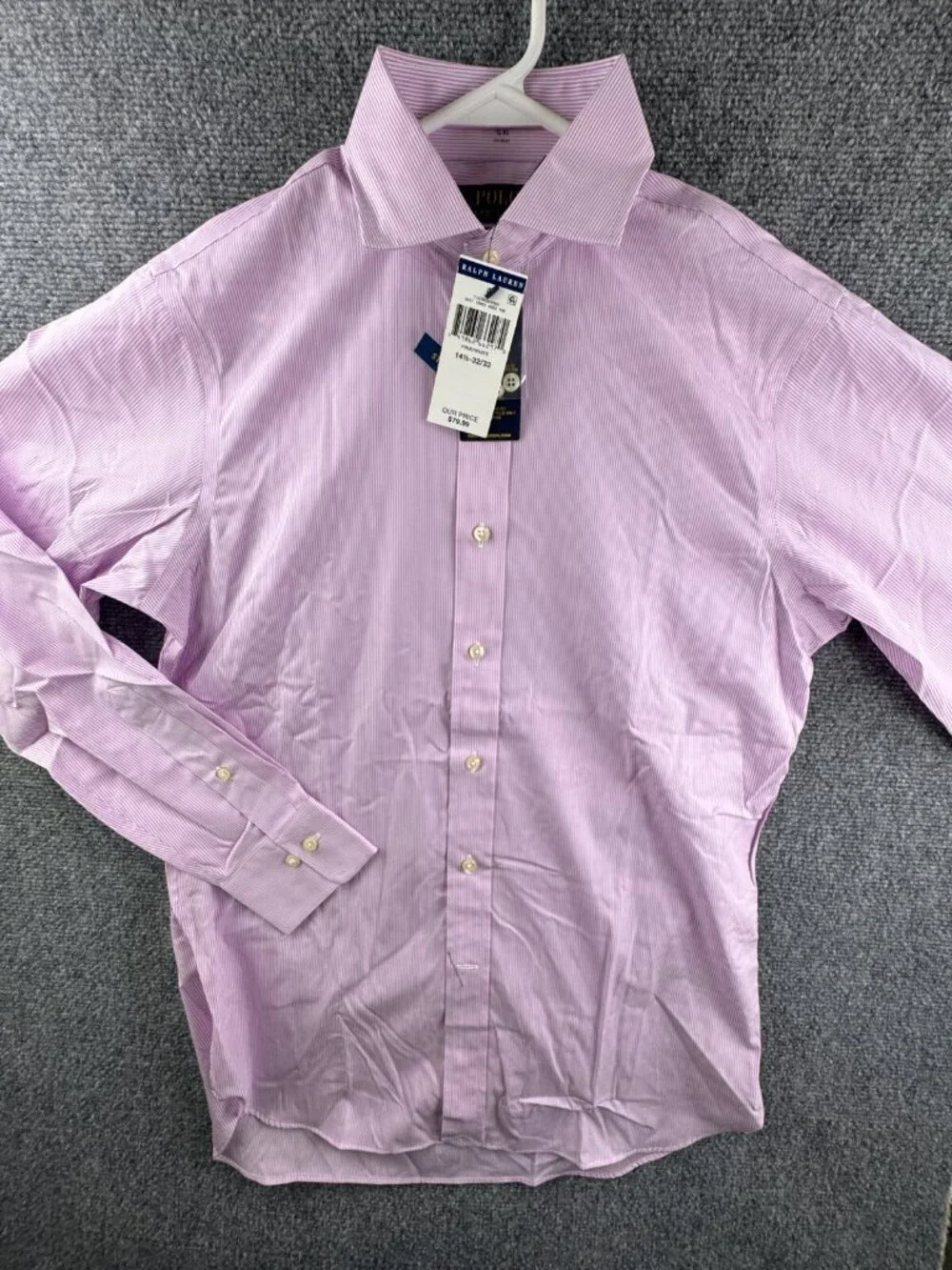 NWT Polo Ralph Lauren Pink Classic Fit Easy Care Cotton Stretch 14.5 32/33